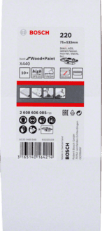Bosch X440 Sanding Belt 75 X 533Mm 40 Grit 2608606080