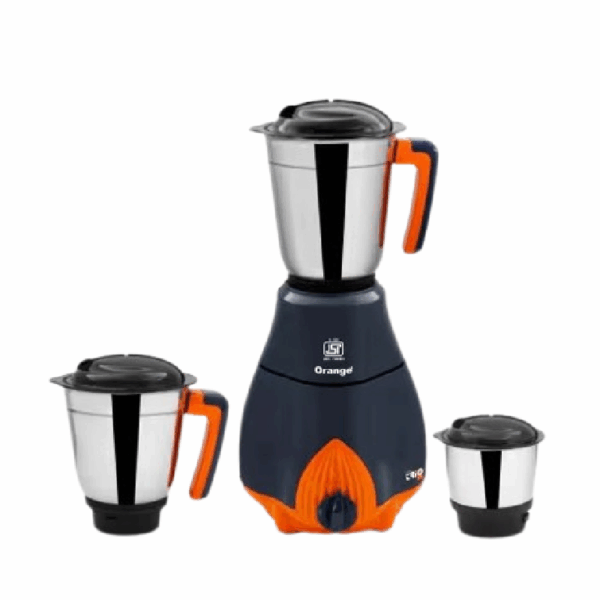 Orange Mixer Grinder 550W With 3Pcs Stainless Steel Jars New Trio