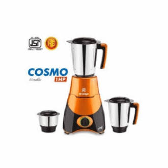 Orange Mixer Grinder 750W With 3Pcs Stainless Steel Jars Cosmo