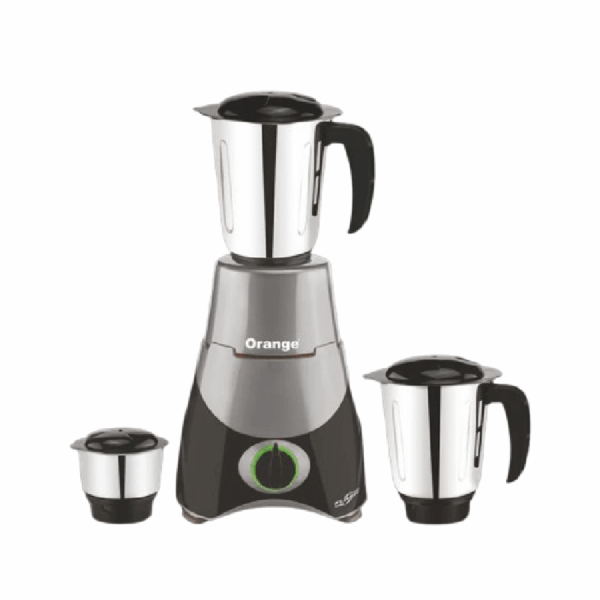 Orange Mixer Grinder 750W With 3Pcs Stainless Steel Jars Cosmo