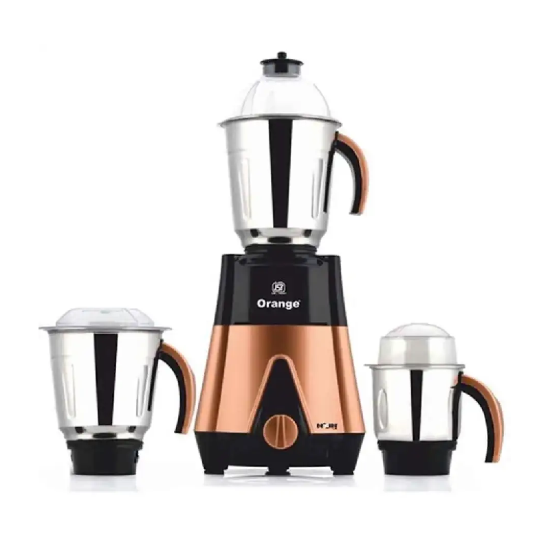 Orange Mixer Grinder 750W With 3Pcs Stainless Steel Jars Dezire 3