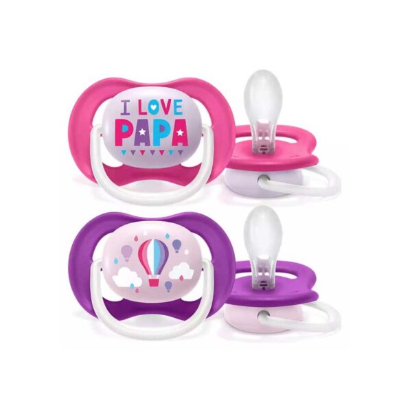 Philips Avent Soother Ultra Air Happy For Girl 6-18M 2'S 080/04