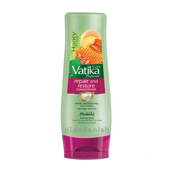 Vatika Conditioner Repair &Amp; Restore, Enriched With Egg &Amp; Honey, Nourishes Hair Roots, For Damaged Hair &Amp; Split-Ends, 400Ml (Pack Of 3)