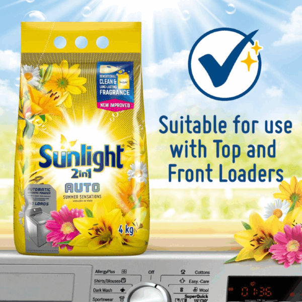 Sunlight Machine Wash 2In1 Auto Detergent 4Kg Summer Sensations