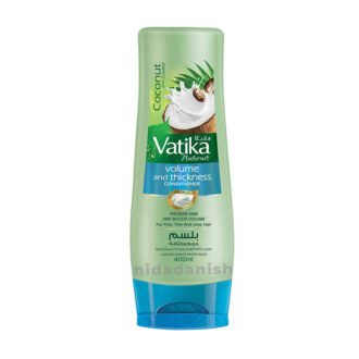 Vatika Conditioner Volume &Amp; Thickness, Natural Moisturizing Hair Conditioner For Women, With All Hair Types. Scalp Hydrating Moisturizer, 400Ml Coconut (Pack Of 3)