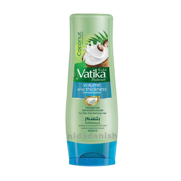 Vatika Conditioner Volume &Amp; Thickness, Natural Moisturizing Hair Conditioner For Women, With All Hair Types. Scalp Hydrating Moisturizer, 400Ml Coconut (Pack Of 3)