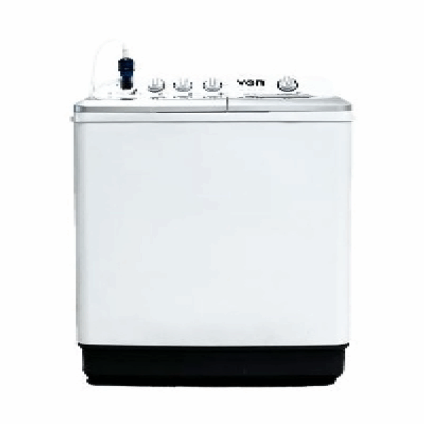 Von Washing Machine 13Kg Twin Tub, Semi-Automatic, White Vwm-13Ahk