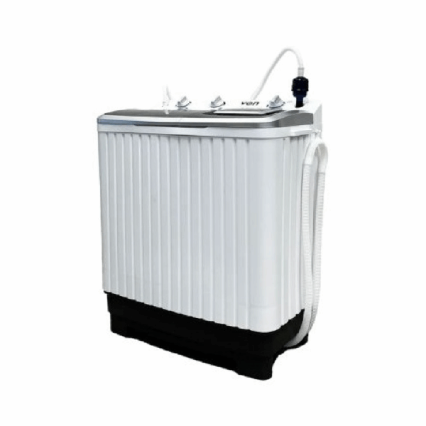 Von Washing Machine 8Kg Twin Tub, Semi-Automatic, White Vwm-08Ahk
