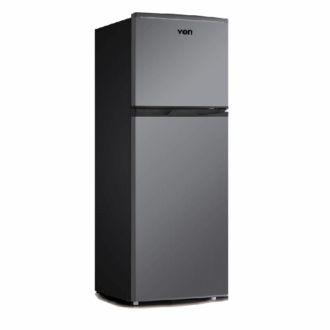 Von Refrigerator 138L Double Door, Top Freezer With Mechanical Temperature Control, Inox Vrt-138Drhx