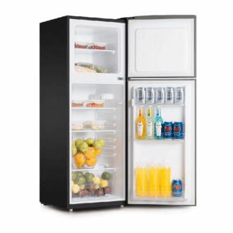 Von Refrigerator 138L Double Door, Top Freezer With Mechanical Temperature Control, Inox Vrt-138Drhx