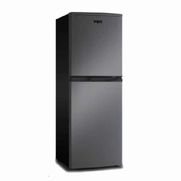 Von Refrigerator 195L Double Door, Top Freezer With Tropicalised Compressor, Inox Vrt-196Drhx