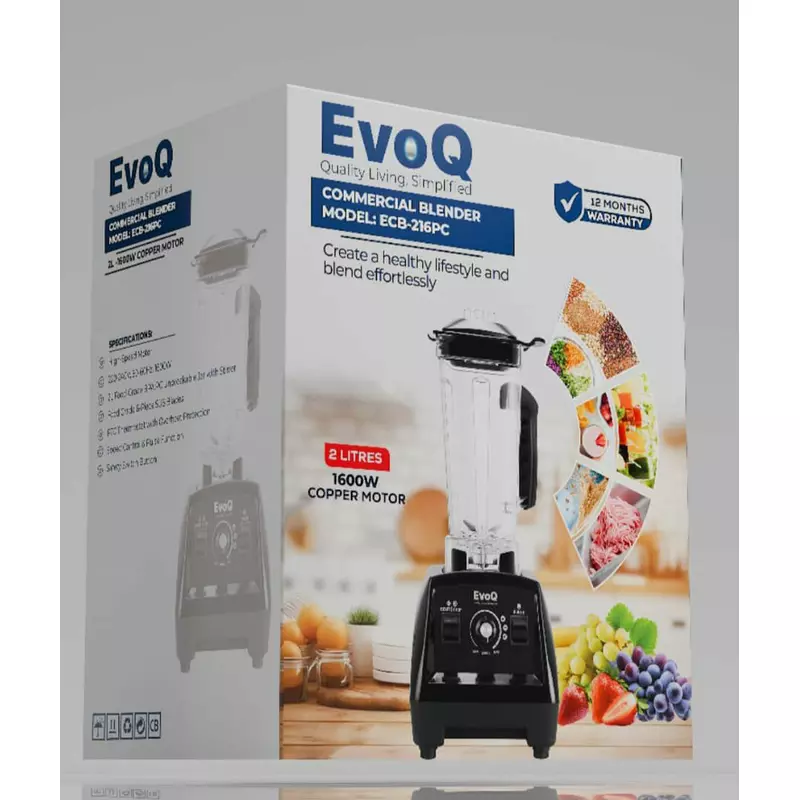 Evoq Heavy Duty Blender 2L For Commercial Use 1600W  ECB - 216 PC